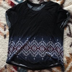 black shirt sleeve top size M